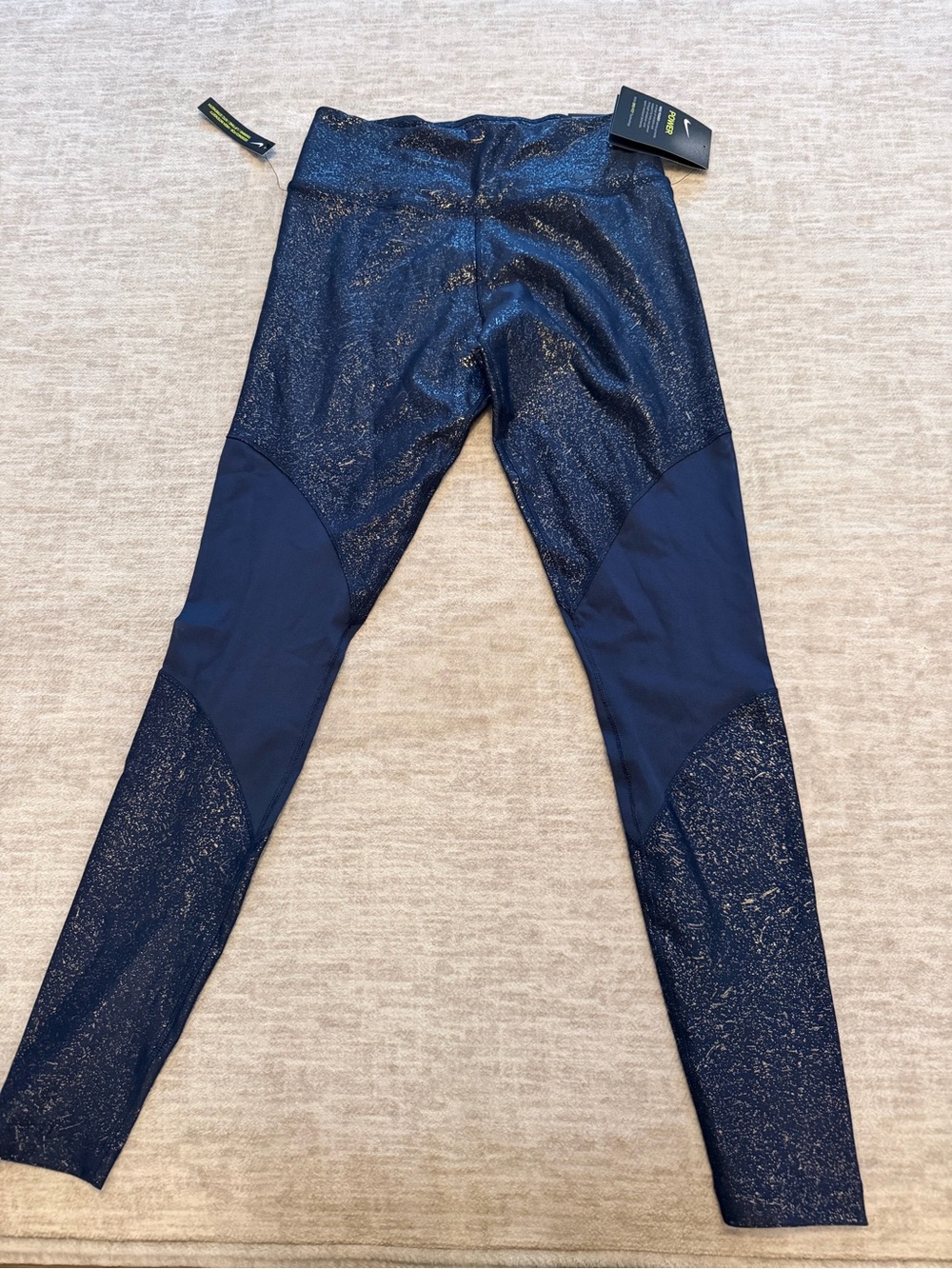 Nike Women's Navy Sparkle Performance Leggings